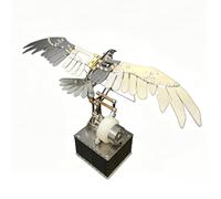 Cubertime Modelo de águila mecánica Steampunk, escultura dinámica de pájaro de metal en movimiento, exhibición de arte industrial vintage 3D, adorno de escritorio único y regalo para hombres