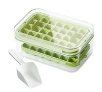 Cubes Tray - 20x13x9cm Rotating Ice Mold PP PET ABS Flexible Easy Release, Clear Lid Block Tray | Reusable Kitchen Freezer Dining Family Drinks Whiskey Cocktail Cooling