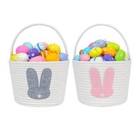 CubesLand Cesta de Pascua, cestas de Pascua para niños, niñas, niños, niños pequeños, primera canasta de Pascua para bebés, lindas cestas de Pascua para regalos vacías, cestas de conejo de caza de