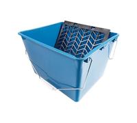 CUBETA 16 L. AZUL CON REJILLA 2 ASAS