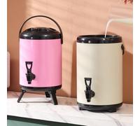 Cubeta aislada para bebidas con capa de espuma de alta calidad, ideal para actividades al aire libre (6L plateado)