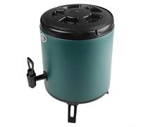 Cubeta aislante para bebidas al aire libre, fácil de limpiar con grifo de resina para servir (6 L, verde)