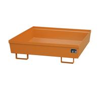 Cubeta colectora de acero con borde perfilado eurokraft pro, L x A x H 1200 x 1200 x 335 mm, sin rejilla