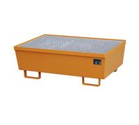 Cubeta colectora de acero con borde perfilado eurokraft pro, para 2 bidones de 200 l