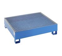 Cubeta colectora de acero para bidones de 200 l eurokraft basic, L x A x H 1200 x 1200 x 285 mm, con homologación