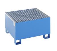 Cubeta colectora de acero para bidones de 200 l eurokraft basic, L x A x H 800 x 800 x 465 mm, con homologación