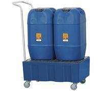 Cubeta colectora de PE para bidones de 60 litros volumen de recogida 60 l, rodante