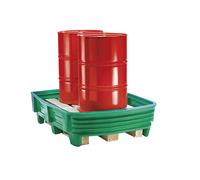 Cubeta colectora de PE para transporte volumen de recogida 225 l, L x A x H 1500 x 1150 x 400 mm