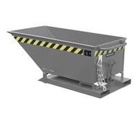 Cubeta con mecanismo de vuelco eurokraft pro, construcción baja, capacidad de 0,25 m³