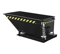 Cubeta con mecanismo de vuelco eurokraft pro, construcción baja, capacidad de 0,25 m³