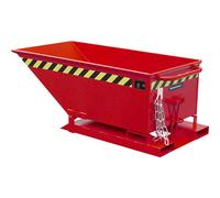 Cubeta con mecanismo de vuelco eurokraft pro, construcción baja, capacidad de 0,25 m³