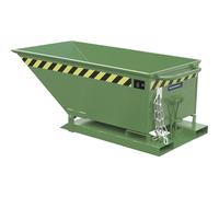 Cubeta con mecanismo de vuelco eurokraft pro, construcción baja, capacidad de 0,25 m³