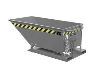 Cubeta con mecanismo de vuelco eurokraft pro, construcción baja, capacidad de 0,25 m³