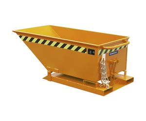 Cubeta con mecanismo de vuelco eurokraft pro, construcción baja, capacidad de 0,25 m³