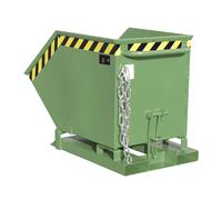 Cubeta con mecanismo de vuelco eurokraft pro, en forma de caja, capacidad 0,25 m³