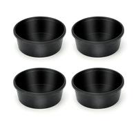 Cubeta de alimentación de caballos resistente, bandeja de goma duradera de 4 L, cuencos de alimentación de goma de grado alimenticio para pollos, burros y perros grandes. (4 piezas)