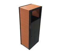 Cubeta de Basura Exterior Contenedor de reciclaje de botes de basura for exteriores, con marco de metal de pintura estable y cubierta superior, contenedor de residuos de gran capacidad for uso en inte