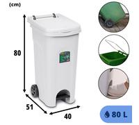 Cubeta De Basura Para Recogida Selectiva 80L Con Ruedas