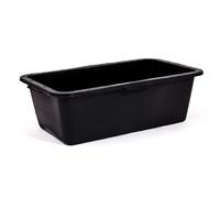 Cubeta de color negro de 80 litros de capacidad, plástica para mezclar argamasa, 3 tamaños disponibles