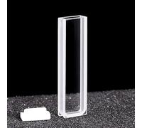 Cubeta de cuarzo de alta precisión con tapón de rosca: volumen de 1,05 ml, longitud de trayectoria de 3 mm y rango UV-visible.(Frit sintering)