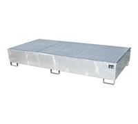 Cubeta de fondo con recipiente interior de PE para estanterías eurokraft pro, con rejilla, 1000 l, L x A x H 2665 x 1315 x 440 mm