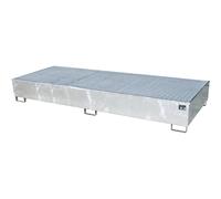 Cubeta de fondo con recipiente interior de PE para estanterías eurokraft pro, con rejilla, 1000 l, L x A x H 3265 x 1315 x 385 mm
