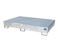 Cubeta de fondo con recipiente interior de PE para estanterías eurokraft pro, con rejilla, 1000 l, L x A x H 2165 x 1315 x 510 mm