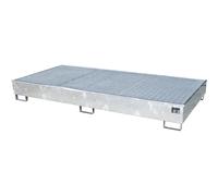 Cubeta de fondo con recipiente interior de PE para estanterías eurokraft pro, con rejilla, 540 l, L x A x H 2665 x 1315 x 305 mm