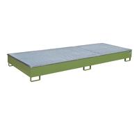 Cubeta de fondo con recipiente interior de PE para estanterías eurokraft pro, con rejilla, 540 l, L x A x H 3265 x 1315 x 270 mm