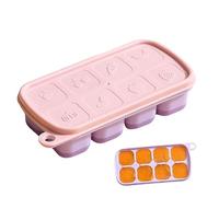 Cubeta de hielo de silicona con tapa - Cubitera apilable | Cubitera cuadrada para whisky, cócteles, sopas y postres, 5,91 x 2,76 x 1,57 pulgadas