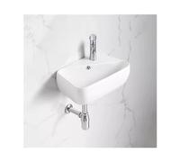 Cubeta de lavabo Lavabo pequeño de cerámica for el hogar, lavabo for balcón, esquinero, Mini montado en la pared tamaño Mueble de baño