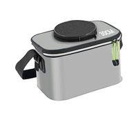 Cubeta de Pesca Plegable Recipiente para Peces Portátil Organizador de Almacenamiento de EVA con Correa Adecuado para Pescadores Novatos Y Exper, 30cmx20cmx20cm, Gris