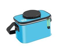 Cubeta de Pesca Plegable Recipiente para Peces Portátil Organizador de Almacenamiento de EVA con Correa Adecuado para Pescadores Novatos Y Exper, 30cmx20cmx20cm, Azul