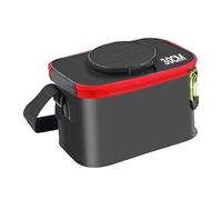 Cubeta de Pesca Plegable Recipiente para Peces Portátil Organizador de Almacenamiento de EVA con Correa Adecuado para Pescadores Novatos Y Exper, 30cmx20cmx20cm, Negro