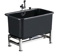 Cubeta de servicio para fregona, fregadero independiente para interior/exterior Fregadero para lavadero Cubeta para fregona con grifo para negocios de restauración (40cm(15.7in),#1)