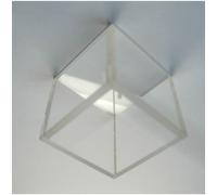 Cubeta fluorescente de cuarzo grande personalizada, recorrido de luz de 40mm, volumen de 56ml, 4 ventanas transparentes, 1 ud.