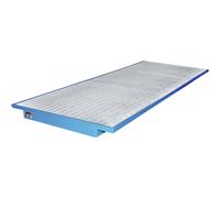 Cubeta para enganchar en estanterías eurokraft pro, con rejilla galvanizada