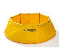 Cubeta plegable de emergencia POP-UP Justrite, lona especial de vinilo con anillo de espuma