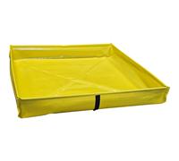 Cubeta plegable para recipientes pequeños eurokraft basic, de PVC, color amarillo