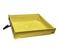 Cubeta plegable para recipientes pequeños eurokraft basic, de PVC, color amarillo