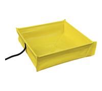 Cubeta plegable para recipientes pequeños eurokraft basic, de PVC, color amarillo