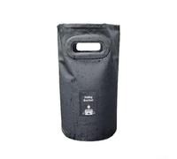 Cubeta plegable portátil para pescadores y usuarios al aire libre, cuerpo de PVC impermeable con retención de forma consistente cuando está lleno (15L negro)
