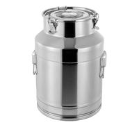 Cubetas de leche de acero inoxidable 201 5/10/14/18 L Jarra de leche sin costura Recipiente para líquidos Con tapa hermética y asa Para almacenar y transportar leche,14L