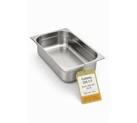 CubetasGastronorm ® Acero Inoxidable GN 1/1 100 mm 14 L Combi Bain Maria Vitrina Expositor Mesa Fría Carro Servicio Apilable Borde Enrollado Higiénico 2016107 Uso Hostelería Restauración CE
