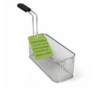 CubetasGastronorm ® Cesta Freidora 110x290x120mm Acero Inoxidable Mango Termoaislante Compatible Con Elframo Giga Repuesto Freidora Gas Cocina Profesional Hogar Taller Restaurante Bar Industrial