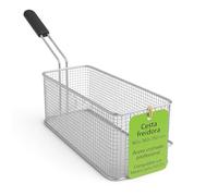 CubetasGastronorm ® Cesta Freidora 160x360x150mm Acero Cromado Serie FR9 22 Litros Recambio Original Compatible con Mareno Modelo FR94E22KA Mango Termoaislante Cocina Industrial Hosteleria XL Pro