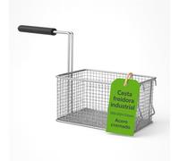 CubetasGastronorm ® Cesta Freidora 180x260x120mm Acero Cromado EB6 compatible con Elframo compatible con Repagas compatible con Komel Para Freidora Industrial Profesional Uso Diario Cocina Pro XL