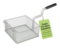 CubetasGastronorm ® Cesta freidora 270x260x120mm recambio industrial compatible con Zanussi Electrolux Alpeninox acero inoxidable para freidora electrica profesional hosteleria cocina uso diario