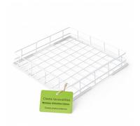 CubetasGastronorm ® Cesta Platos 420x500x120 Alambre Plastificado Blanco 3502030 Lavavajillas Industrial Recambio Profesional compatible con Jemi GS 8 y Linea Blanca LC2000