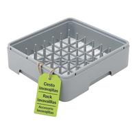 CubetasGastronorm ® Cesto Lavavajillas Industrial Platos 450x450x106mm Plastico Cerrado Rack Profesional Hosteleria Cesta Platos 14 Unidades 91LV89405 Accesorio Lavavajillas Universal